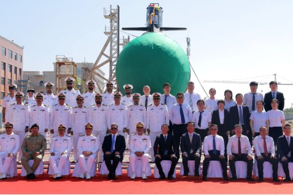 Pakistan Navy's third Hangor-class submarine launched in China