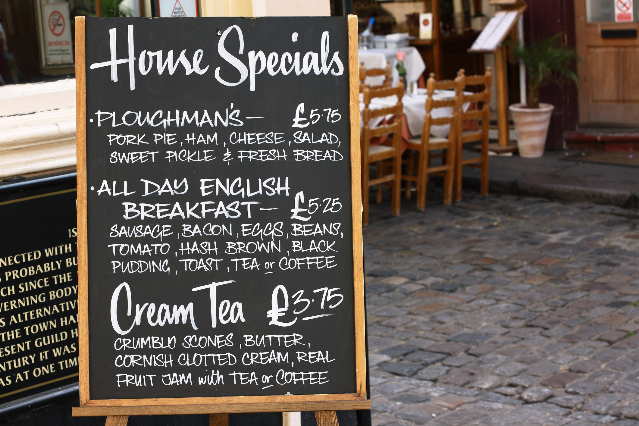 Stock image of a menu board.