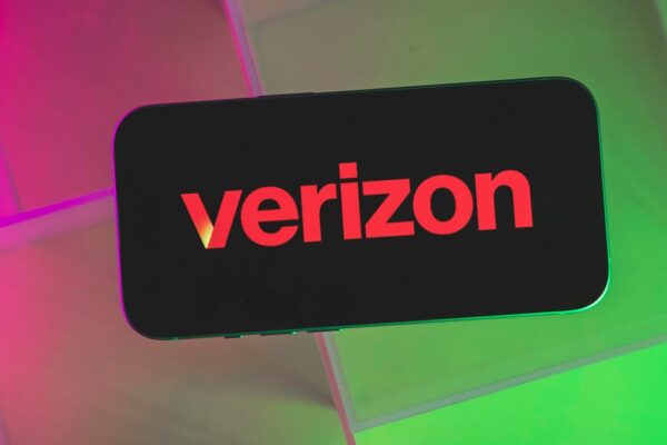 Verizon wireless logo on a phone