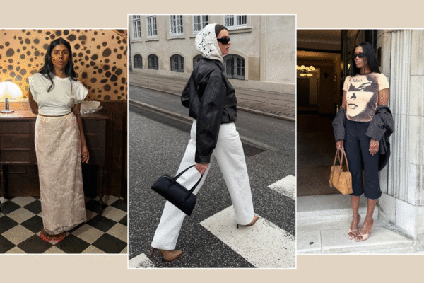 A collage showcasing the key autumn London fashion trends of 2025.