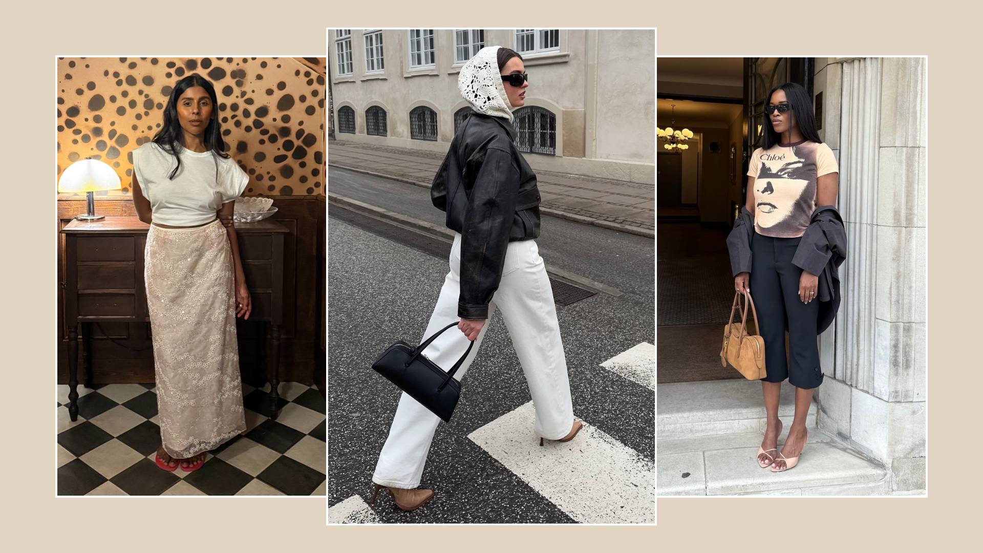 A collage showcasing the key autumn London fashion trends of 2025.