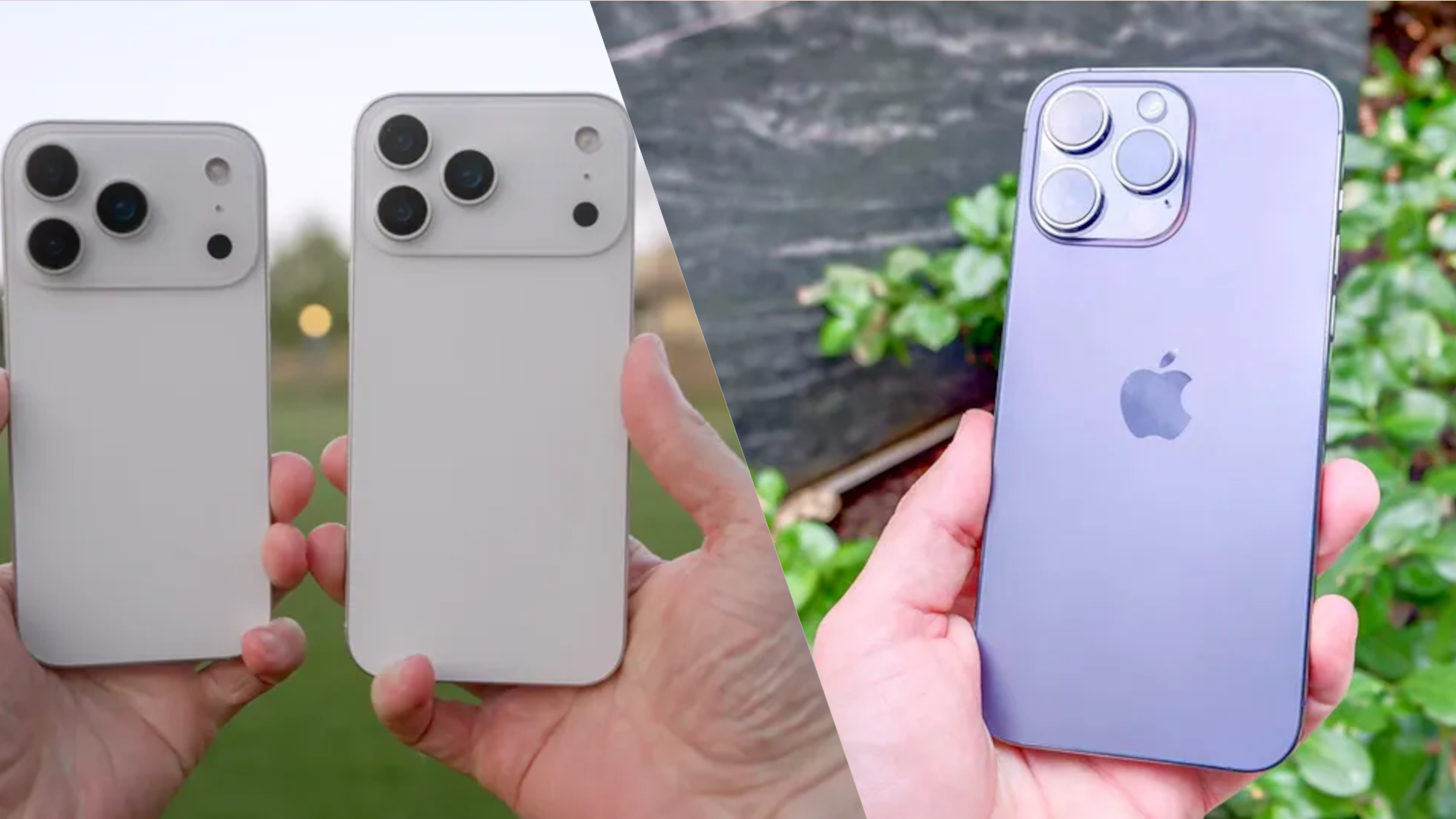 iPhone 17 Pro &amp; iPhone 17 Pro Max (left) vs iPhone 14 Pro Max