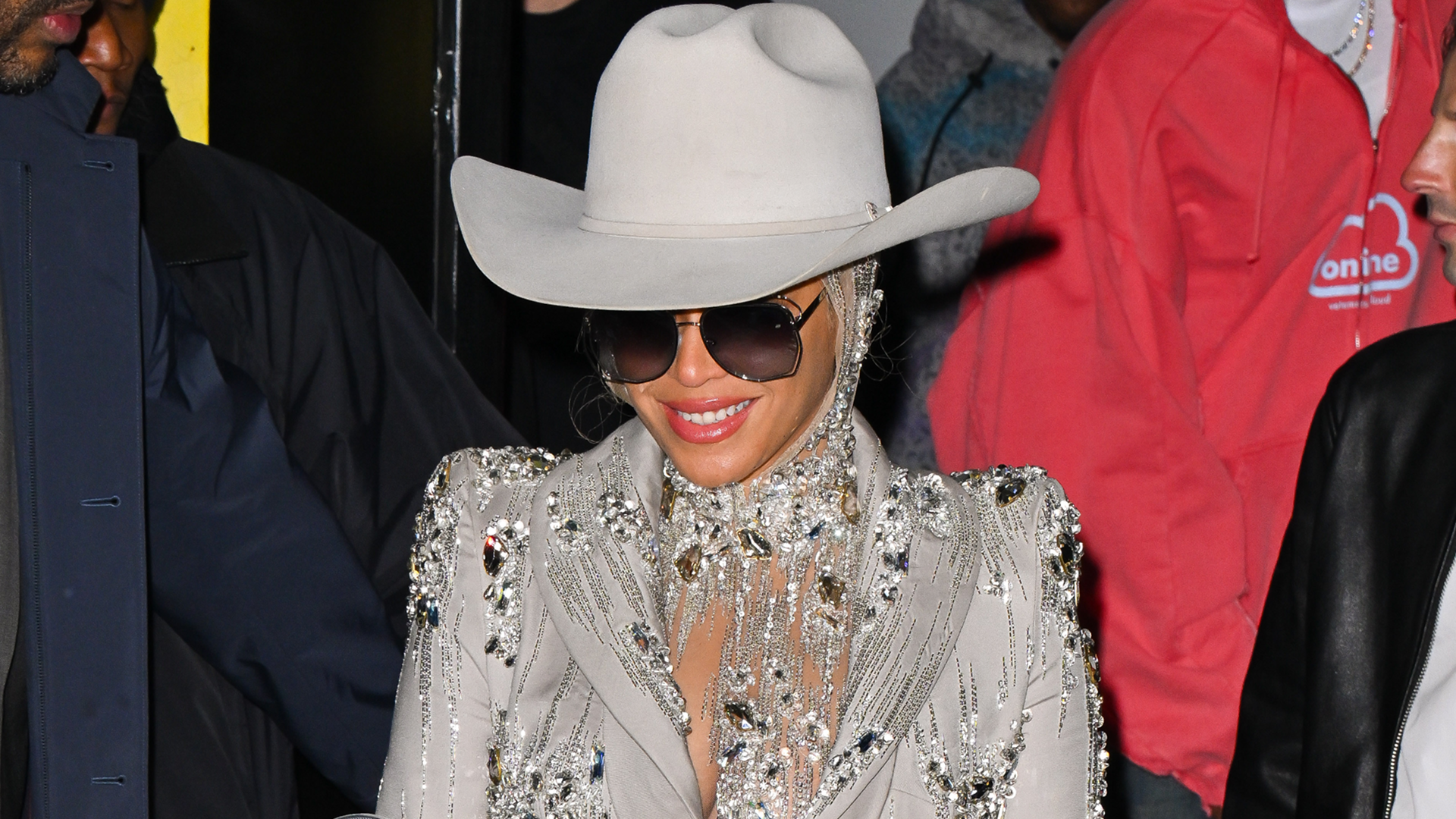 Beyonc&eacute; collaborated with Levi's once again on bedazzled denim