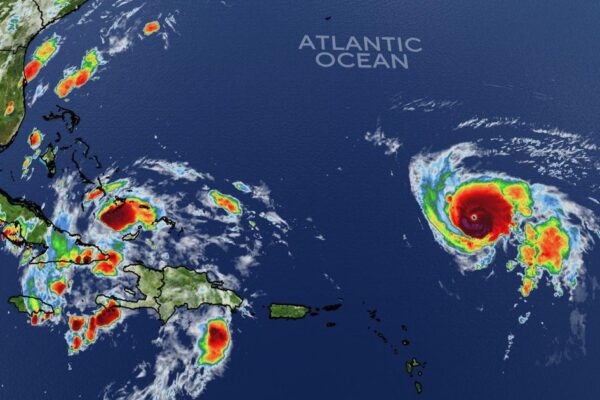 Hurricane Humberto intensifies in the Atlantic
