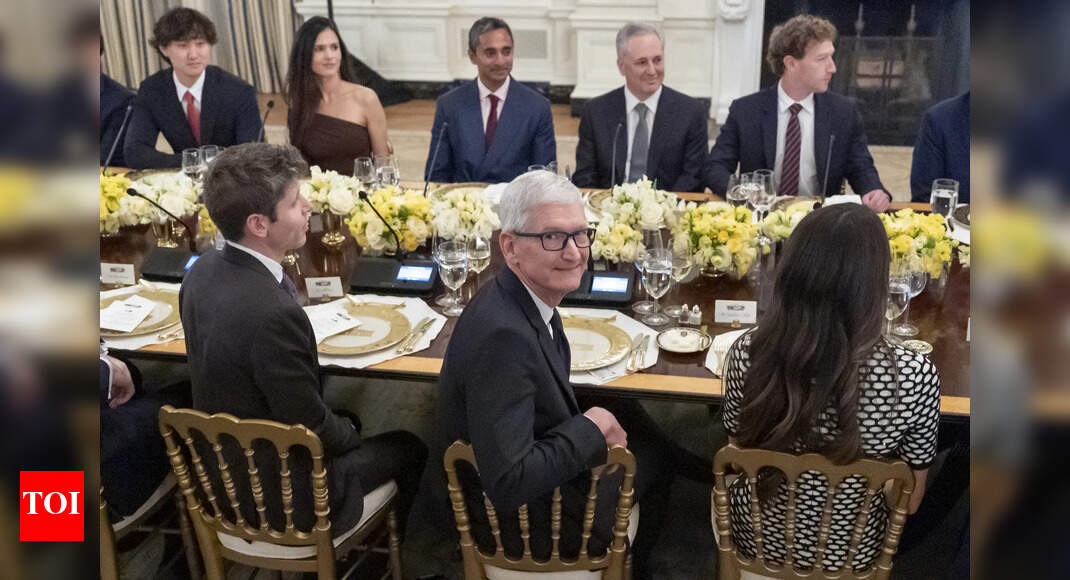 Apple CEO Tim Cook, Microsoft's Satya Nadella, and more tech CEOs join Donald Trump at Windsor Castle state banquet during UK visit