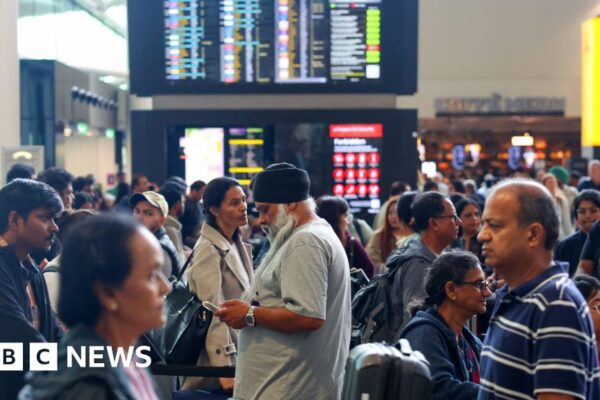 Delays after airport check-in system hit