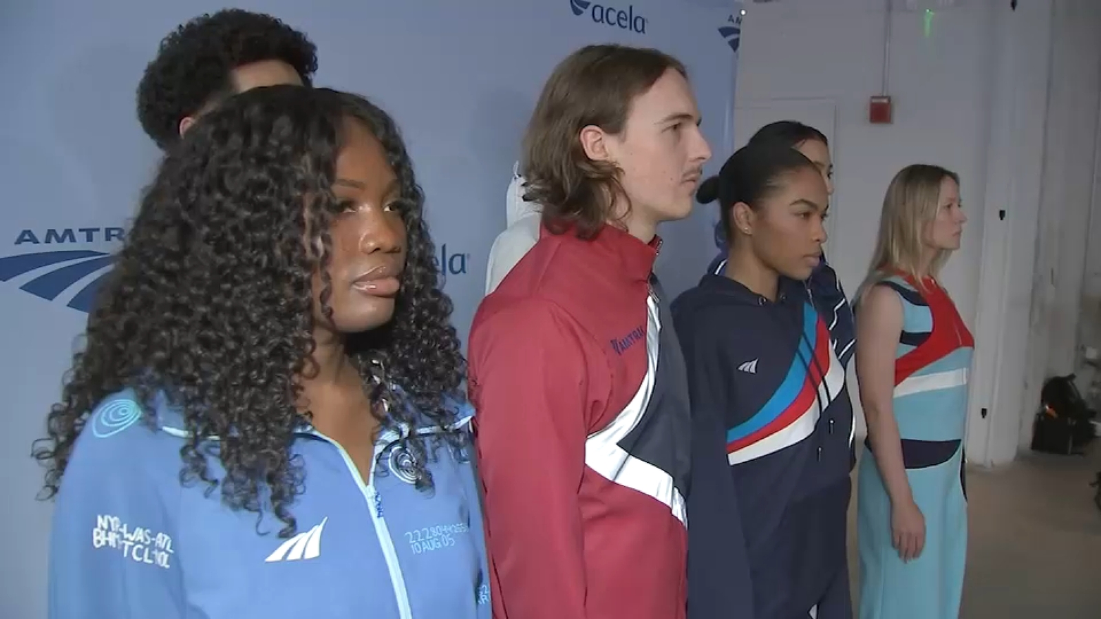 New York School of Design students have fashion show for new Acela Amtrak train launch, merch