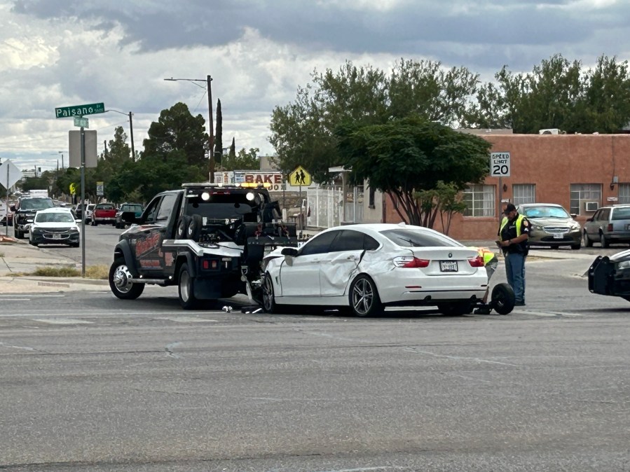 2 taken to hospital in crash in South-Central El Paso