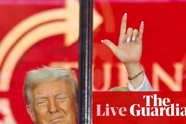 Trump hails Charlie Kirk as ‘a martyr for America’s freedom’ at memorial – US politics live | US news