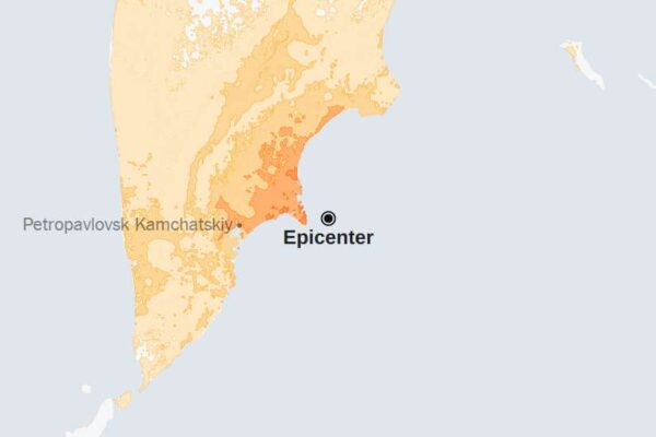 Map: 7.8-Magnitude Earthquake 7.8 Off Russia Prompts Tsunami Advisory in Alaska