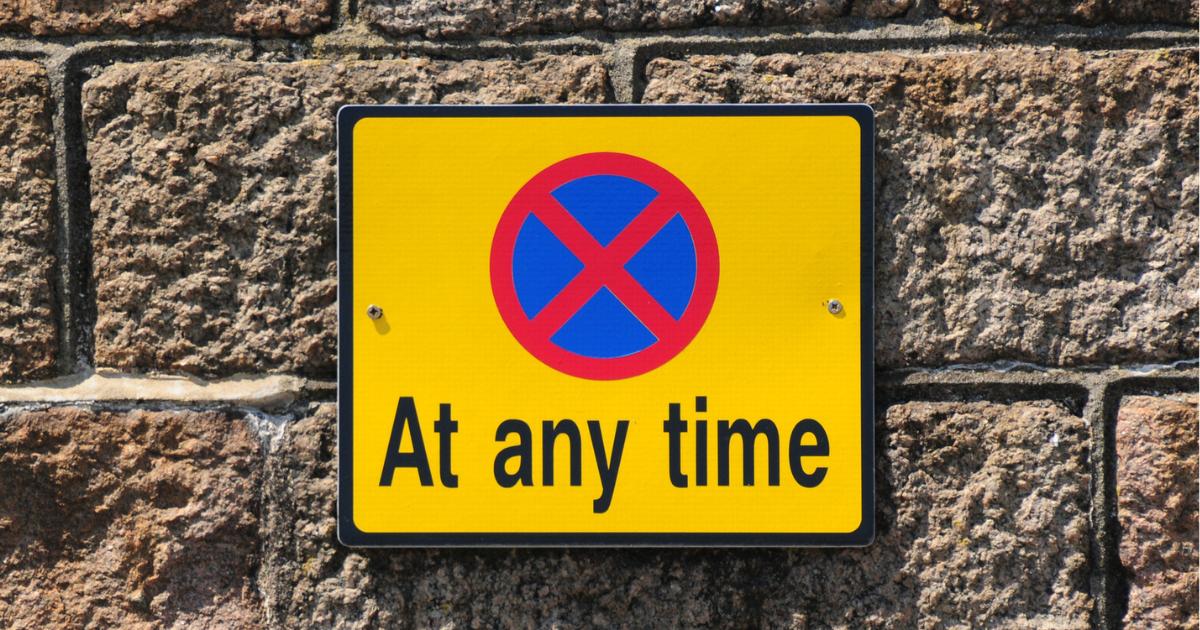 What this strict no stopping road sign means in the UK