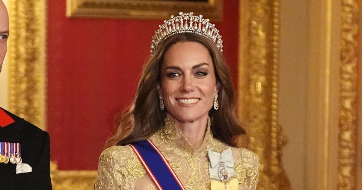 Trump calls Kate ‘so radiant and so healthy’ as she glitters in gold at banquet