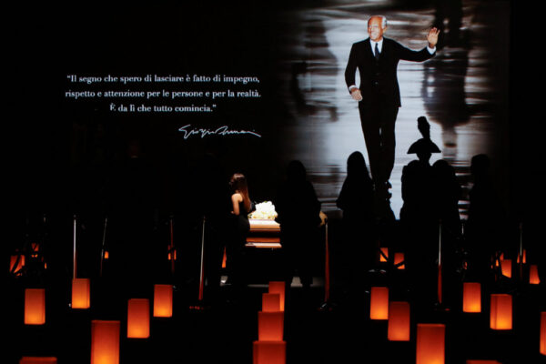 Designer Giorgio Armani lies in state, in Milan