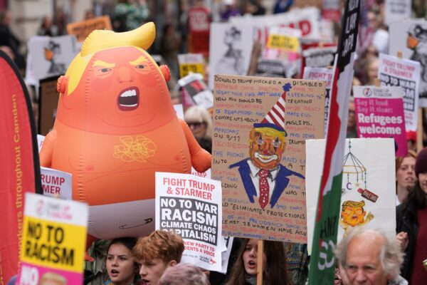 ‘No to racism, no to Trump’: US president’s UK visit met with protests | Donald Trump News