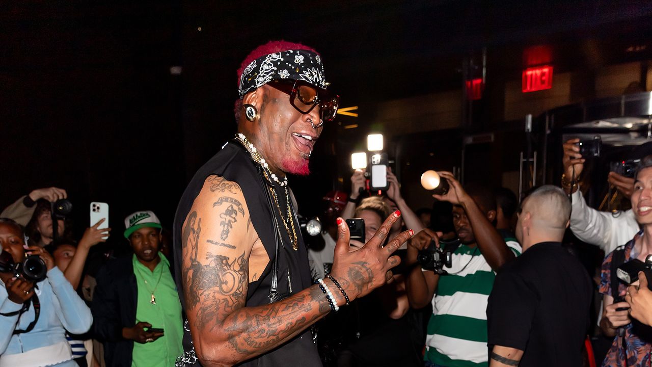 Dennis Rodman Pulled Up to New York Fashion Week for the Luar Show