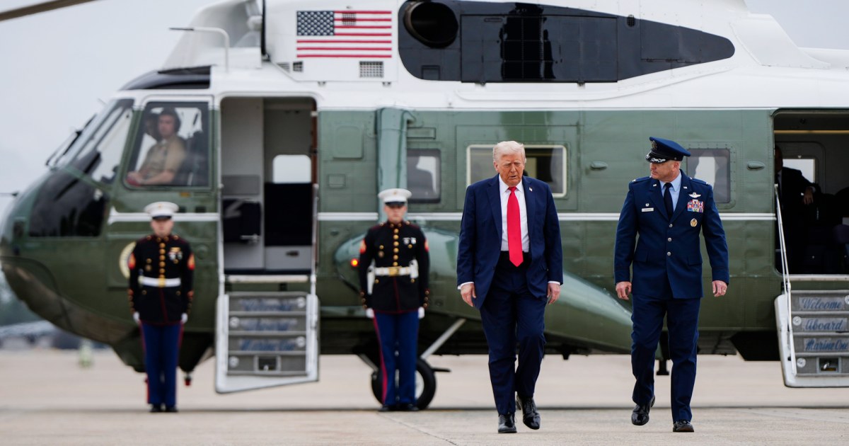 Man charged with aiming laser pointer at Trump's helicopter