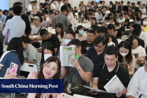 Hong Kong’s homebuyers brave storm signal at city’s first post-rate cut property sales Hong Kong’s homebuyers brave storm signal at city’s first post-rate cut property sales