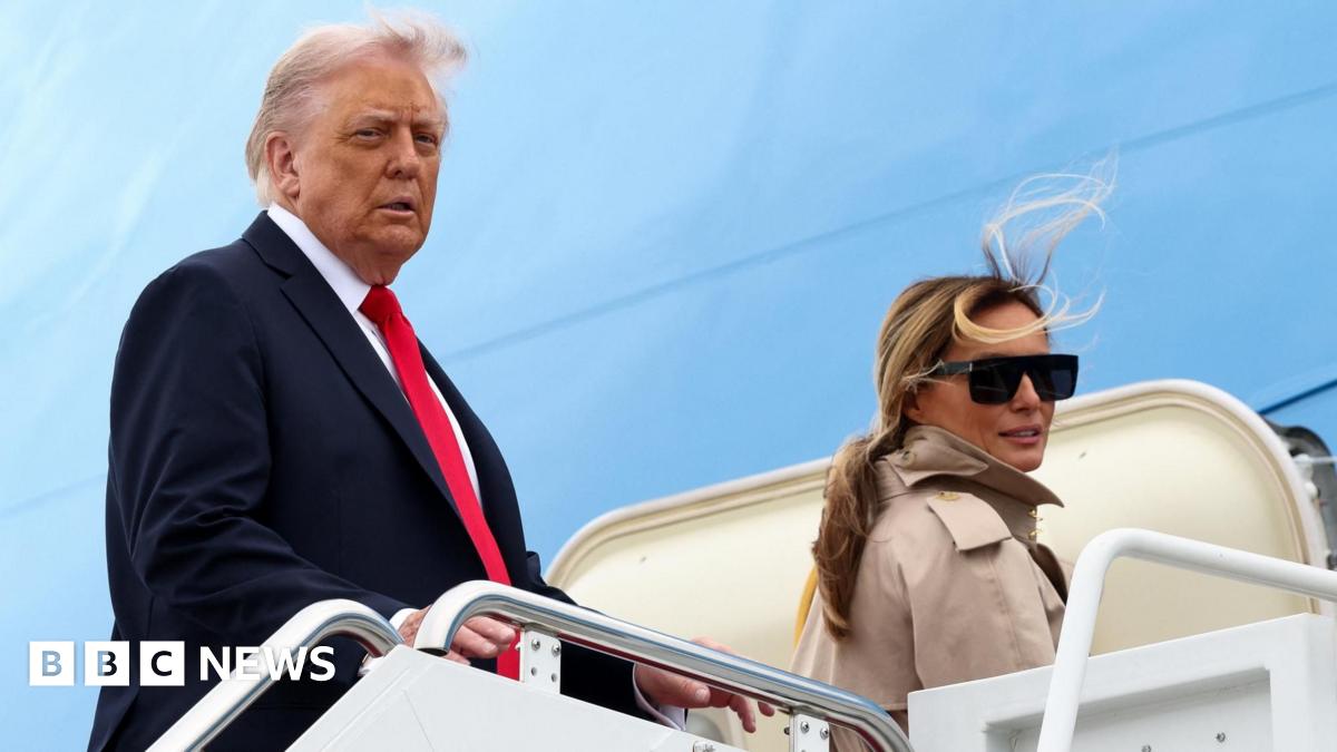 President Donald Trump's Air Force One due to land soon in UK for second state visit - follow live