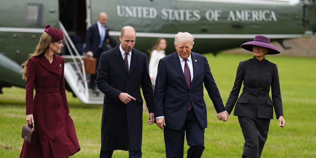 Donald Trump and Melania Trump Wear Matching Outfits During UK Visit