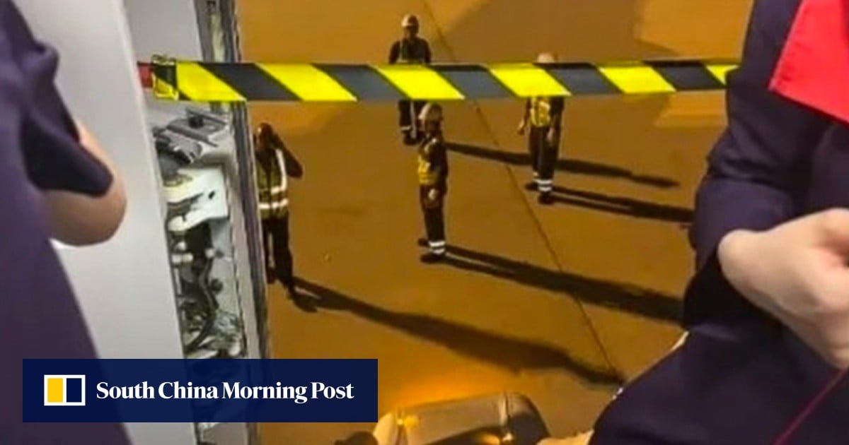 Emergency exit, slide of Hong Kong Airlines plane triggered after landing in Osaka