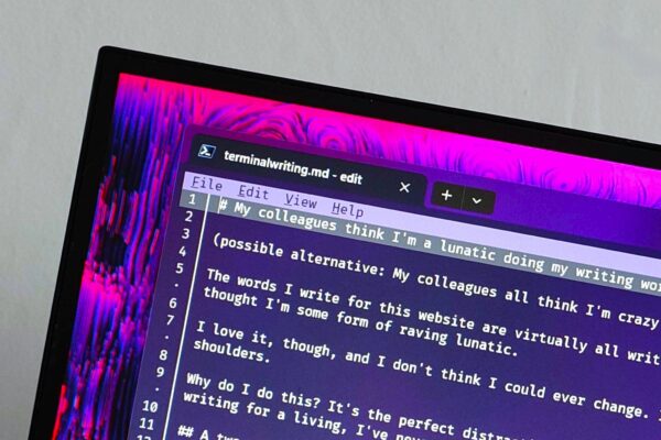 I write articles in the terminal instead of Microsoft Word