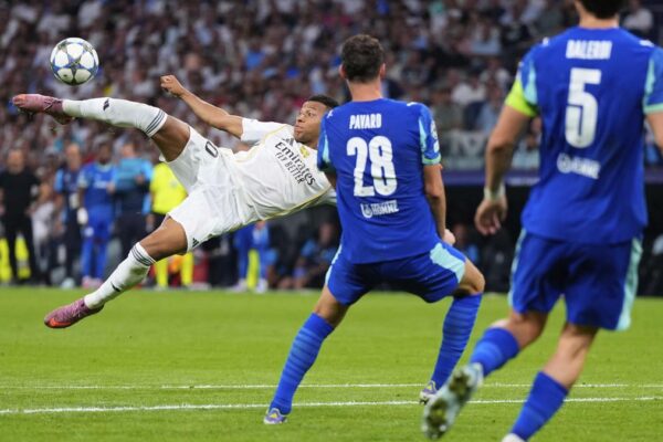 Champions League: Mbappe scores two as Real Madrid wins on UCL opening night; Arsenal subs deliver