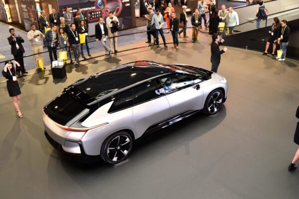 Faraday Future's FF91 SUV on display at CES in Las Vegas. The brand has an uphill struggle in the UAE"s crowded electric car market