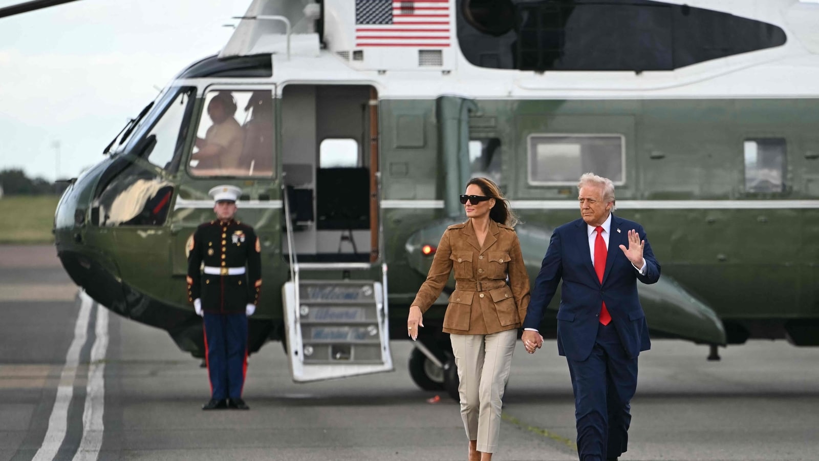 Trump's helicopter Marine One makes emergency landing in UK. What happened?