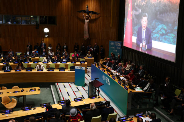 Chinese President Xi Jinping addresses United Nations climate summit via video link