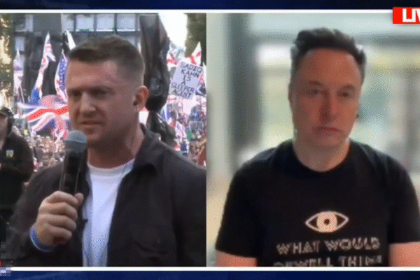 Elon Musk piggybacks Tommy Robinson and brings his troll show to Britain after being banished from the White House