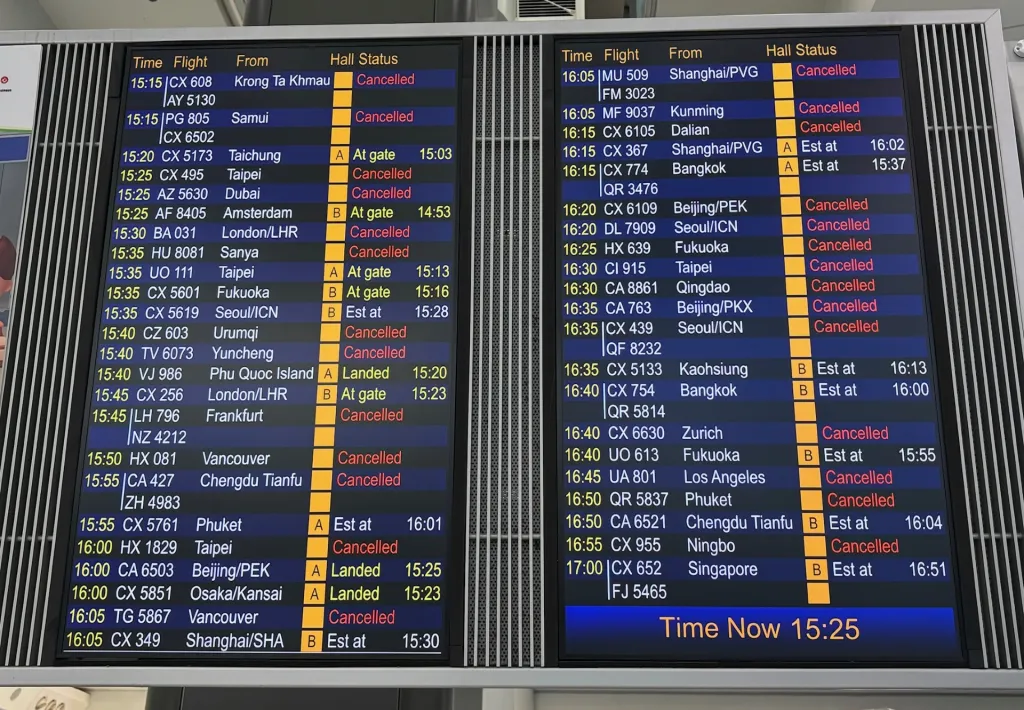 1000s of Flights Cancelled as Typhoon Ragasa Slams Asian Hubs