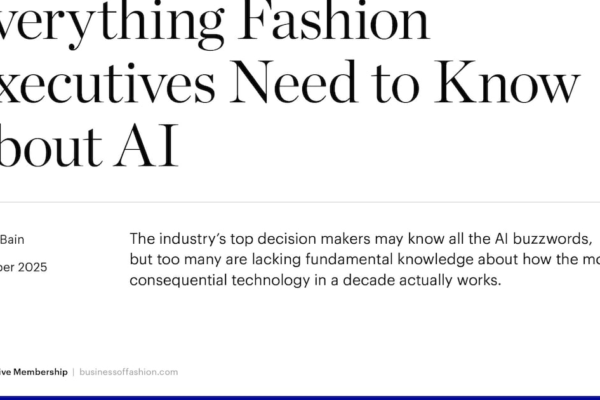 Executive Memo | Everything Fashion Executives Need to Know About AI