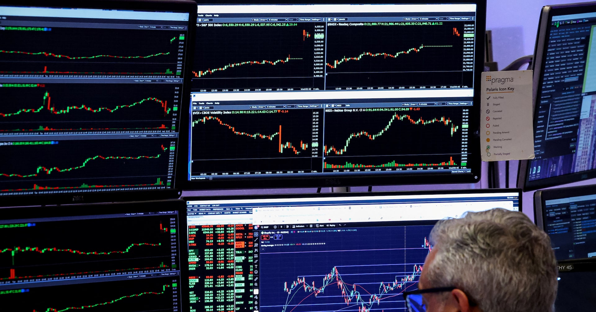 Wall Street indexes hit records; Tesla and Micron rally