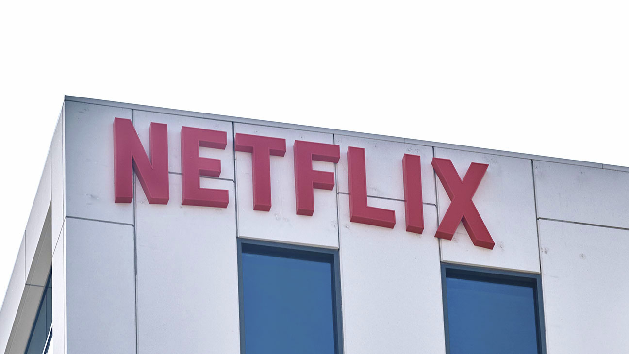 The Netflix Building on Sunset Blvd in Hollywood, California.