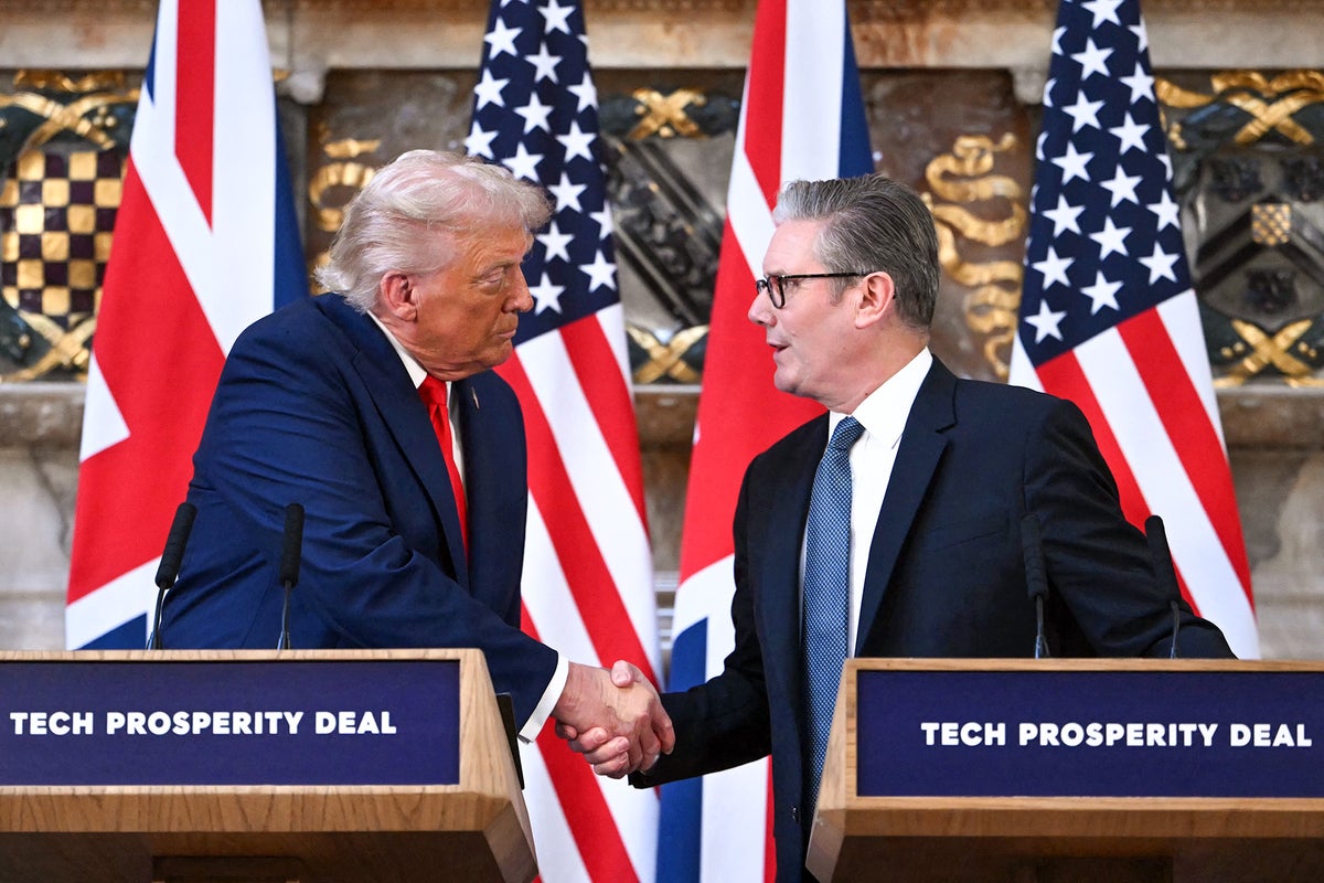 Trump UK visit live: President departs Britain after telling Starmer to call in military against migrants