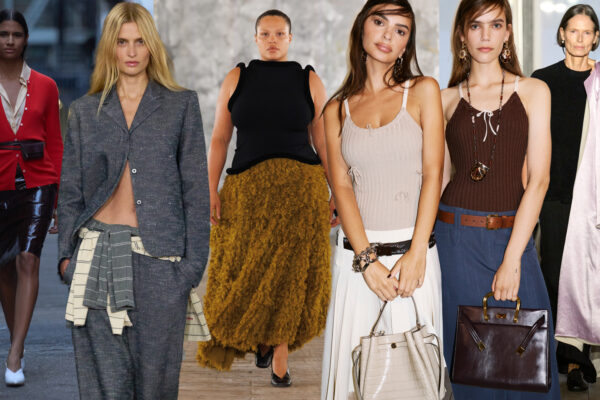 a collage of models at new york fashion week wearing the spring 2026 collections