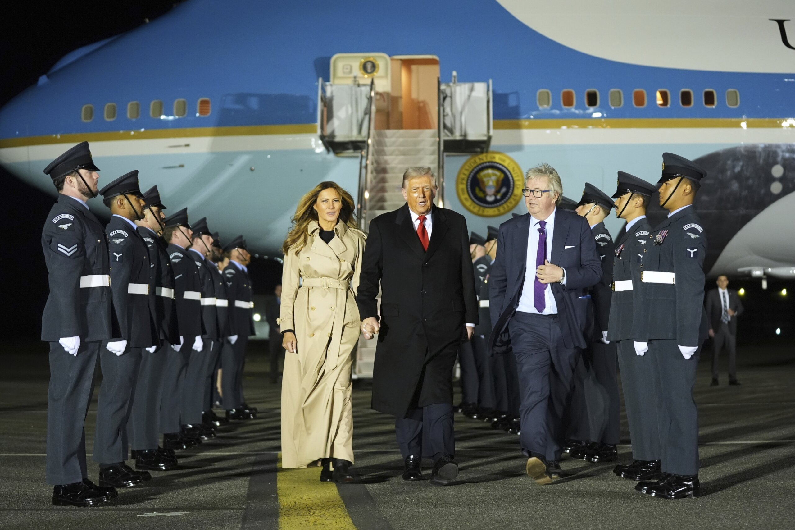 The Latest: Trump visits the UK for a state visit