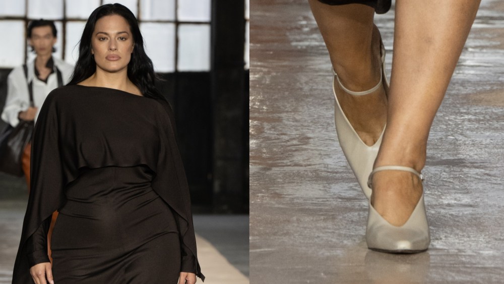 Ashley Graham on the runway on the runway at the Boss fashion show as part of spring 2026 Milan Fashion Week on Thursday in Milan, Italy.