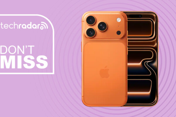 Apple iPhone 17 Pro on pink background with don't miss text overlay