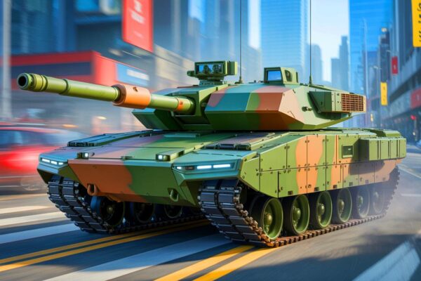 Illustration of the ZTZ-201 tank, China's next-generation military vehicle designed for modern warfare.