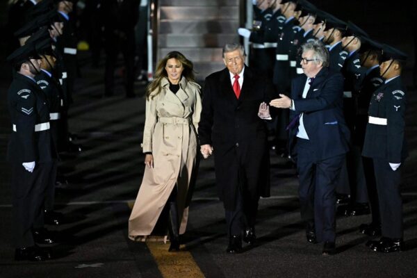 Trump arrives in UK for state visit