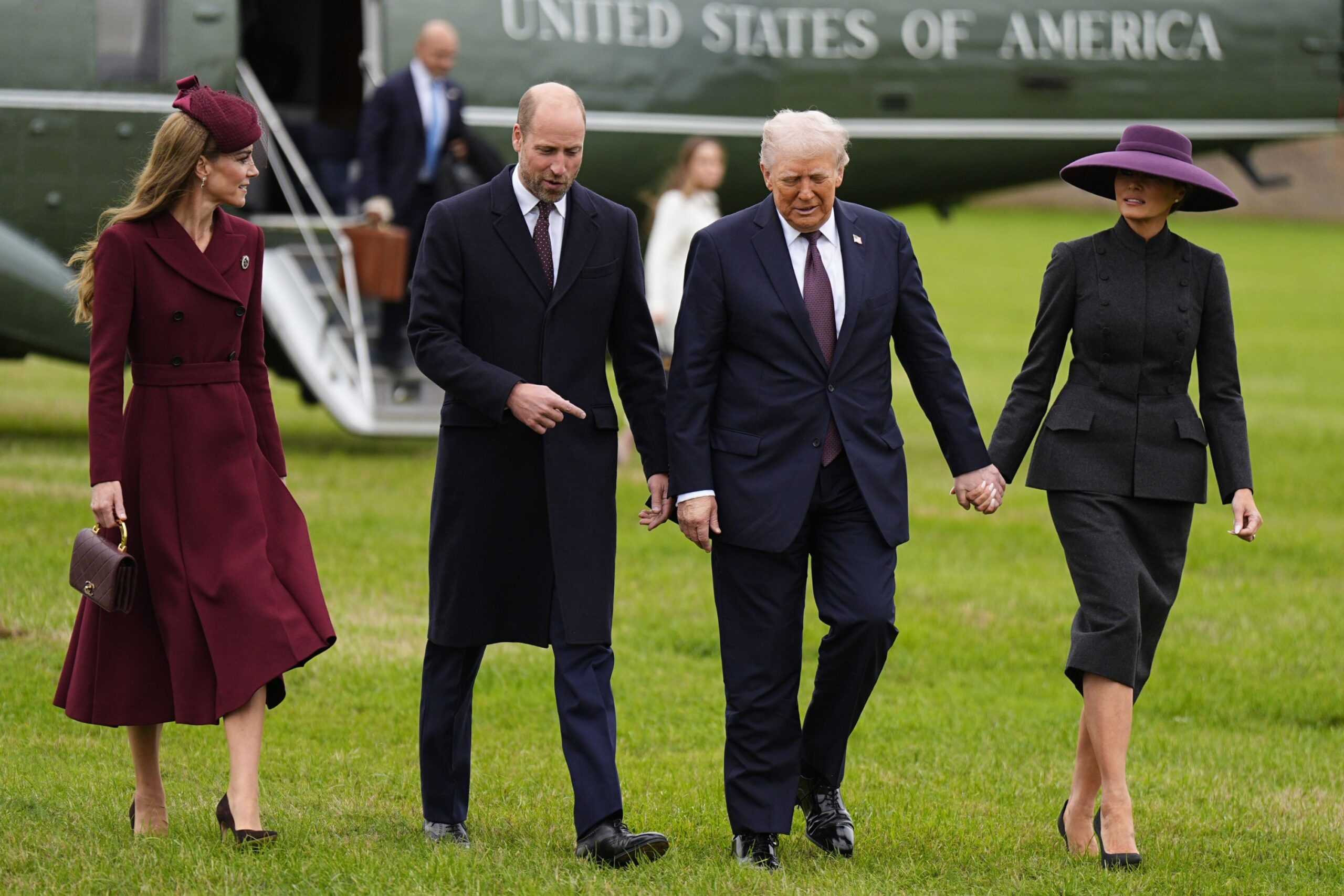 Donald Trump with Kate, William and Melania