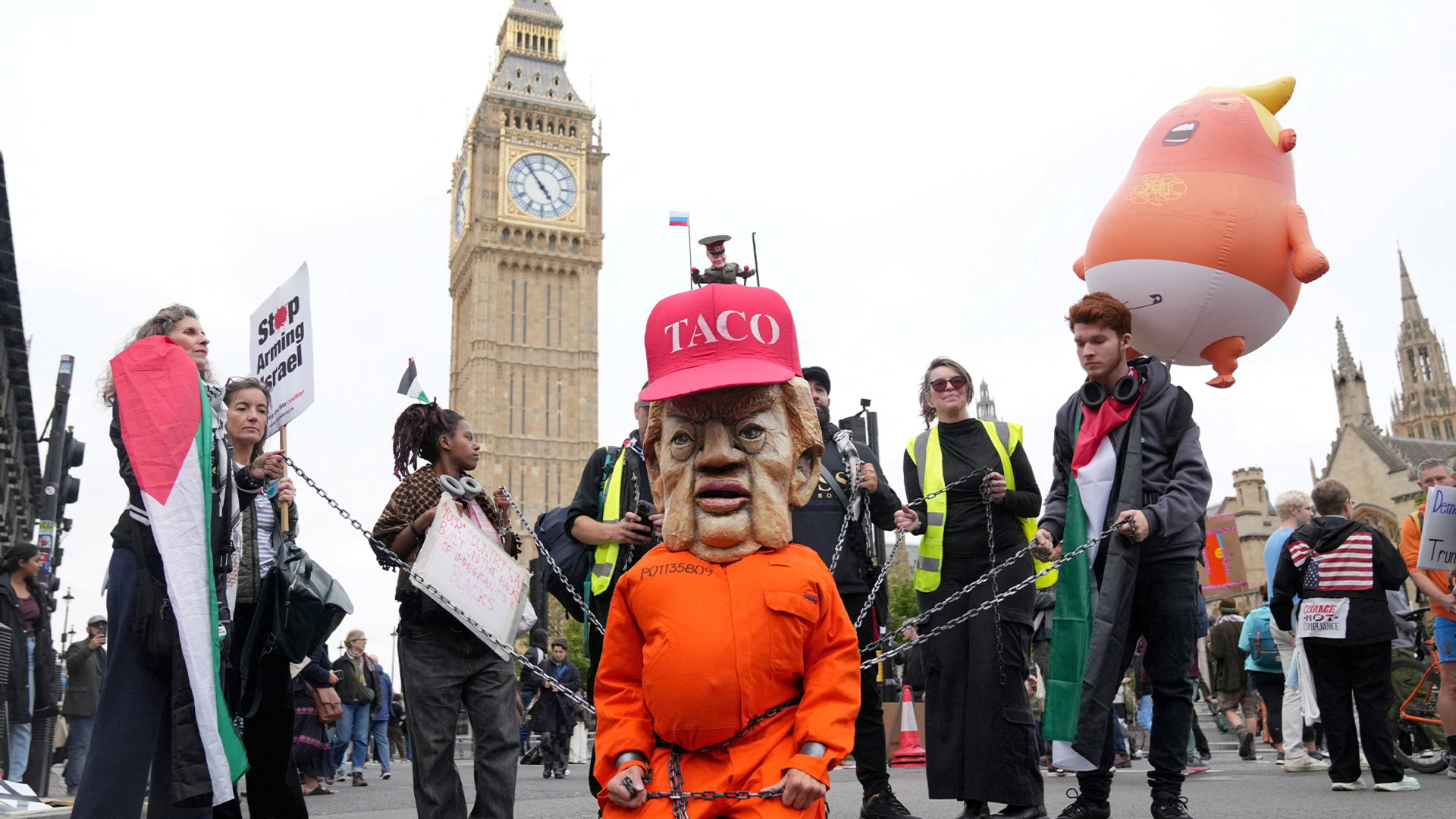 Donald Trump’s UK state visit met with protests | Gaza