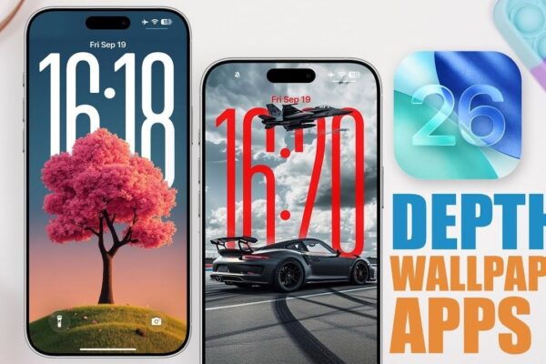 iOS 26 lock screen featuring depth effect wallpaper customization