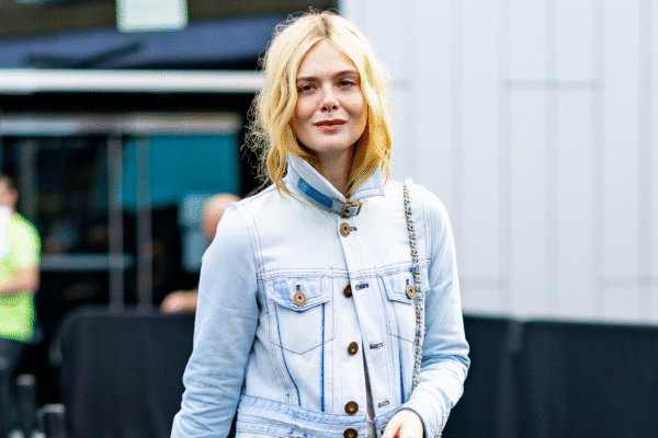 Elle Fanning attended the Coach Spring 2026 show at New York Fashion week in head-to-toe denim