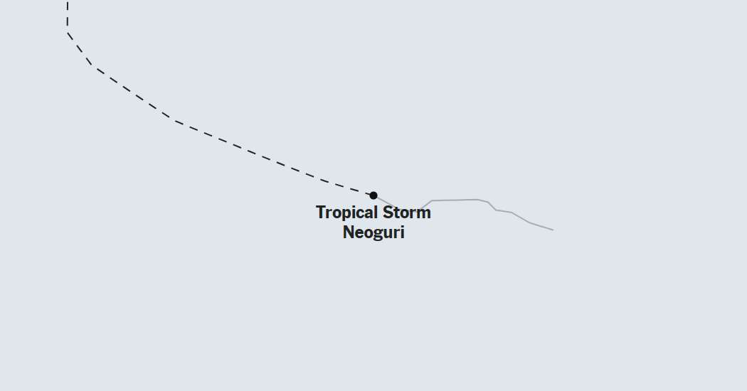 Maps: Tracking Tropical Storm Neoguri