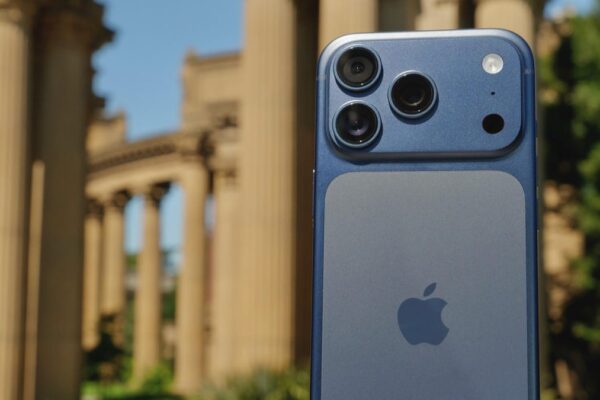 A photo of a dark blue iPhone 17 Pro