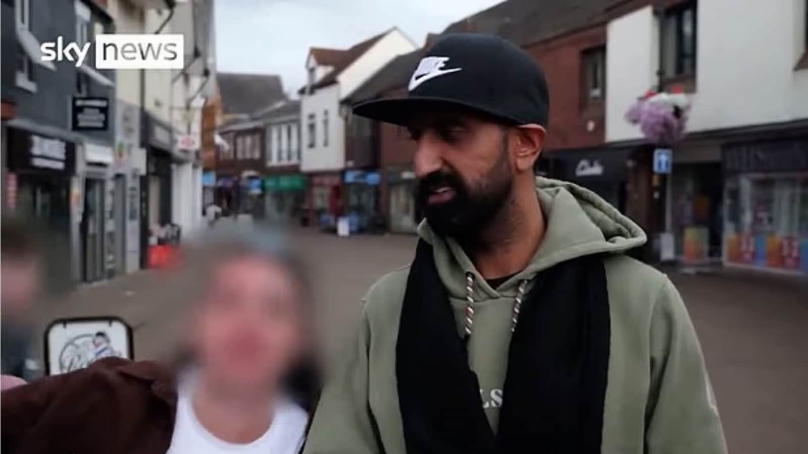 Sky News reporter shields businessman who faced racial abuse during street interview | Trending