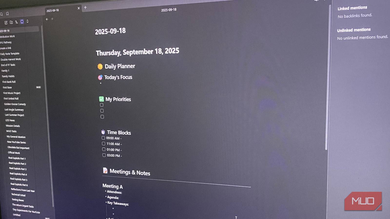 I dropped my planning app after finding this built-in Obsidian plugin