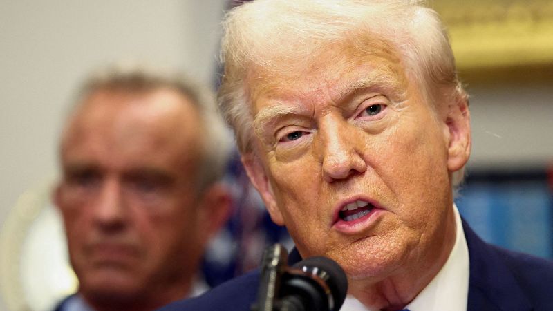 Trump received Covid vaccine and flu shot during second physical of the year